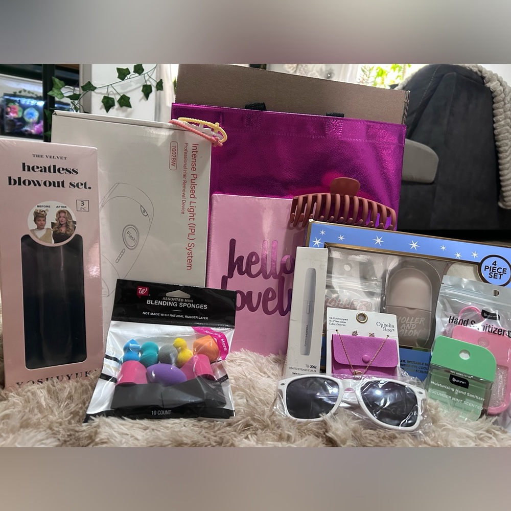 NWT Women’s Self Care Gift Basket Box - Laser Hair Remover, Jewelry, Accessories